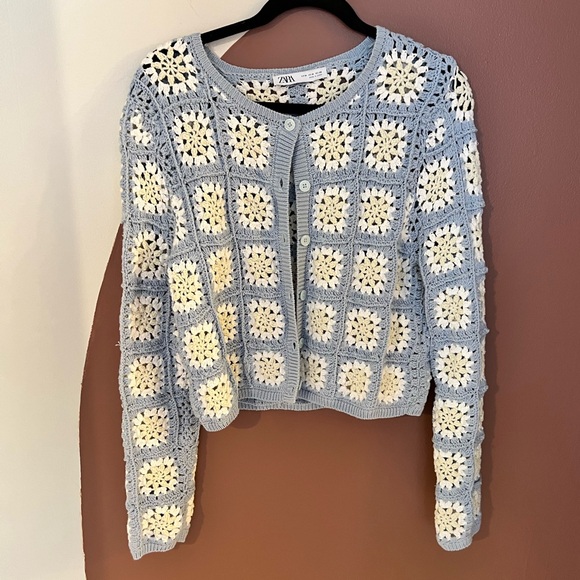Zara crochet floral cardigan - Picture 3 of 6